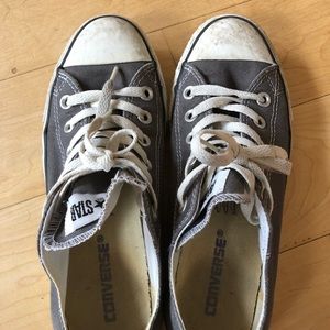 Lightly used grey converse shoes